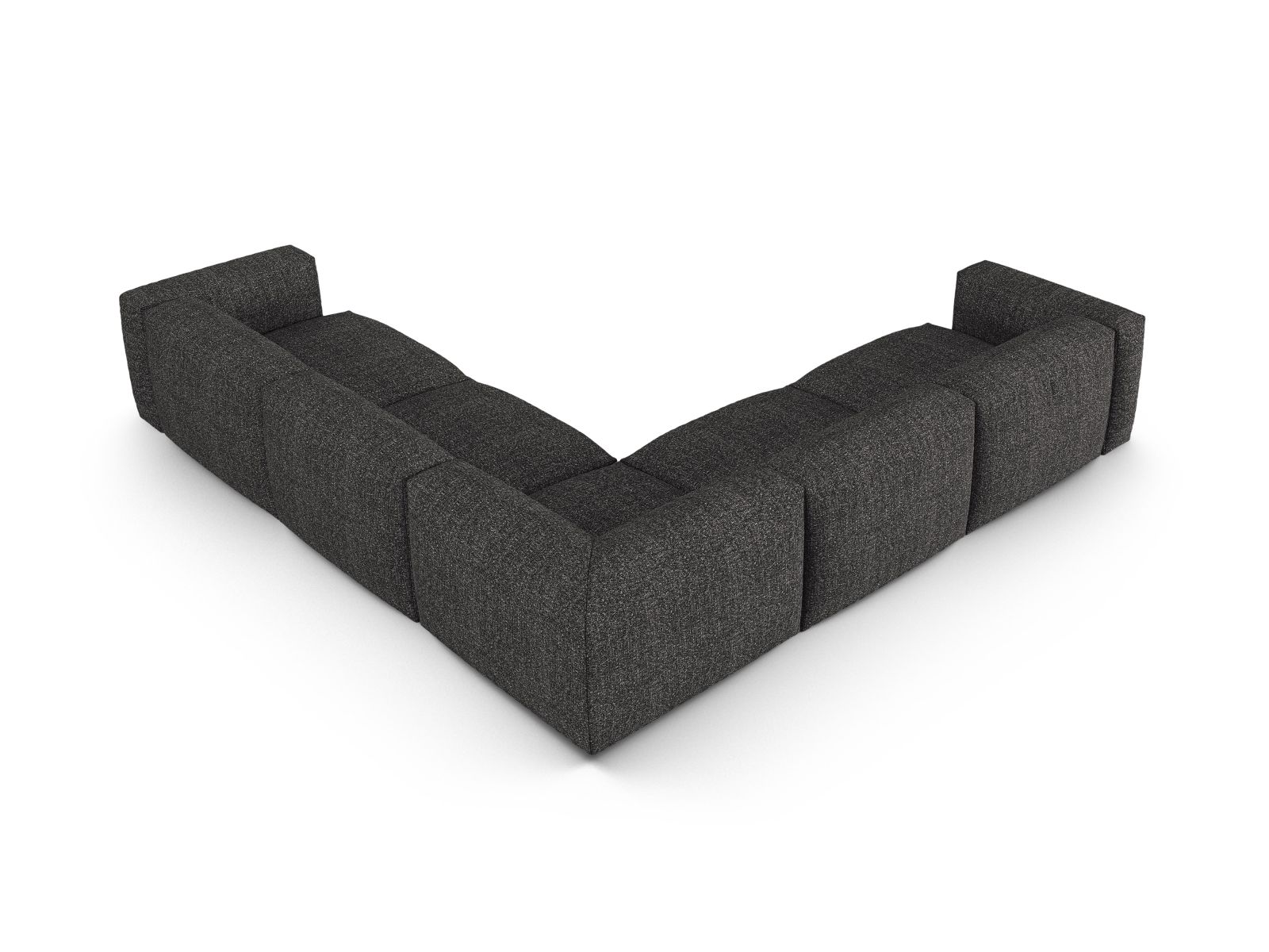 Boucle modular symmetrical corner sofa XL, "Martina", 5 Seats, 330x330x75
