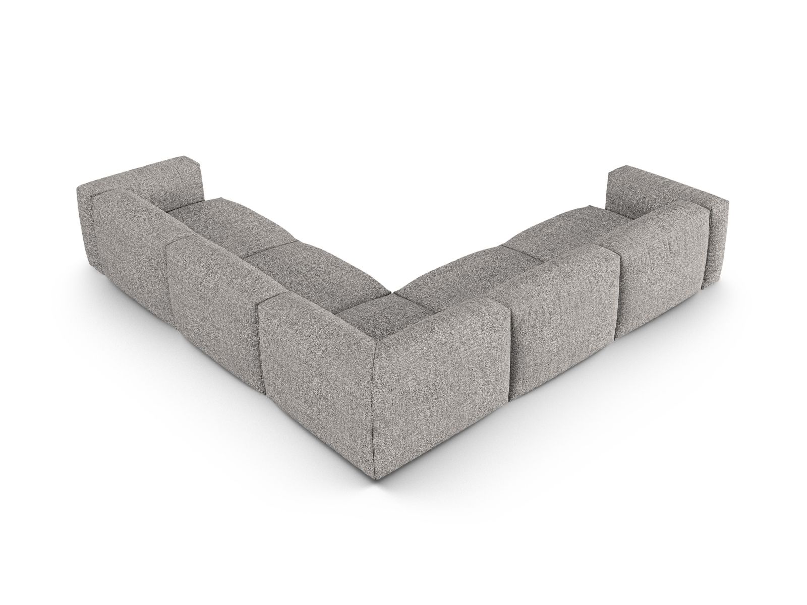 Boucle modular symmetrical corner sofa XL, "Martina", 5 Seats, 330x330x75