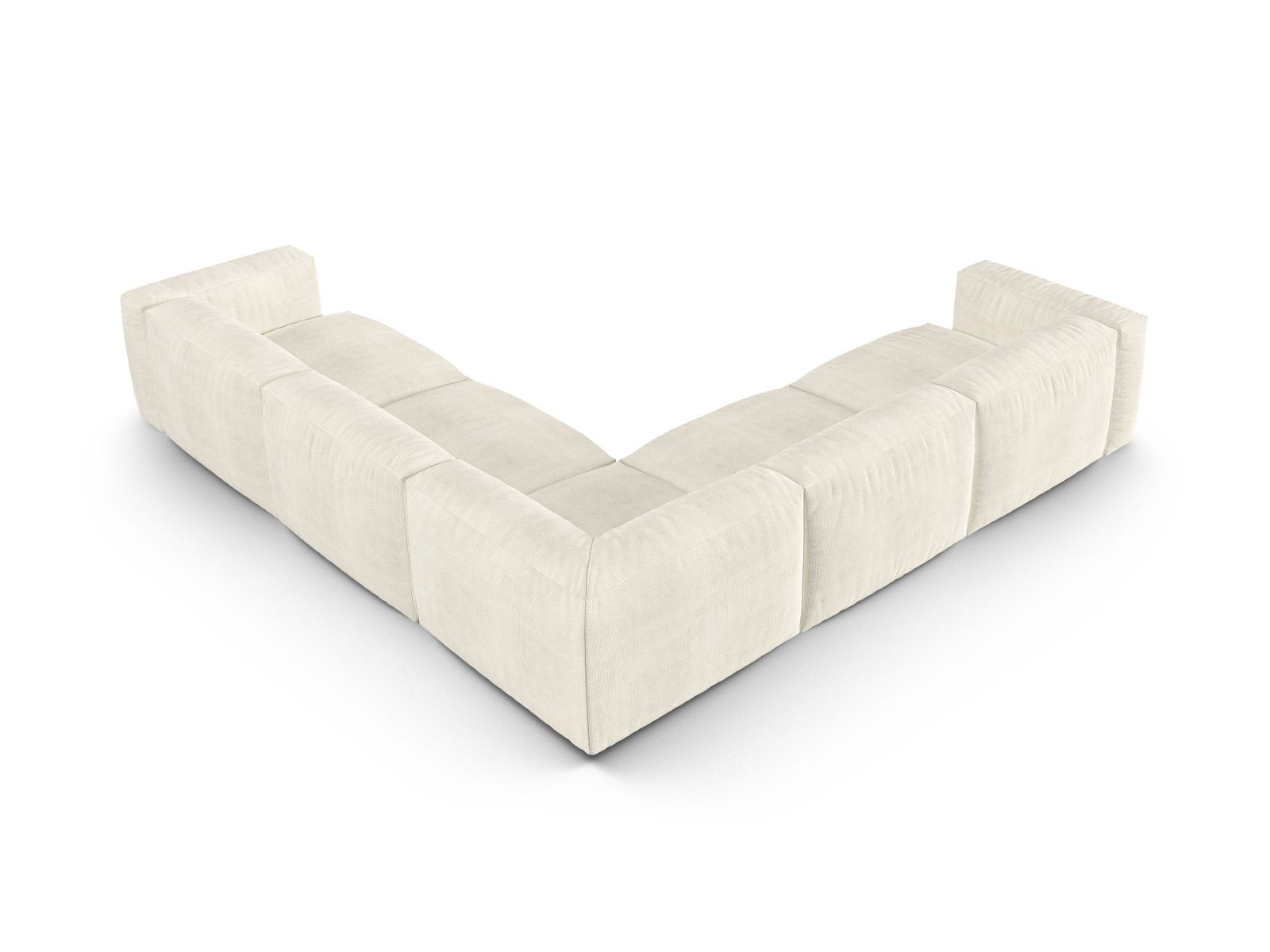 Boucle modular symmetrical corner sofa XL, "Martina", 5 Seats, 330x330x75