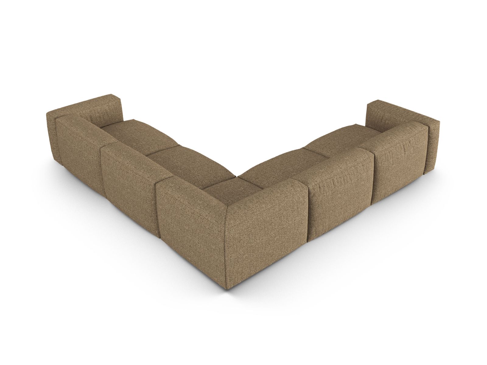 Boucle modular symmetrical corner sofa XL, "Martina", 5 Seats, 330x330x75