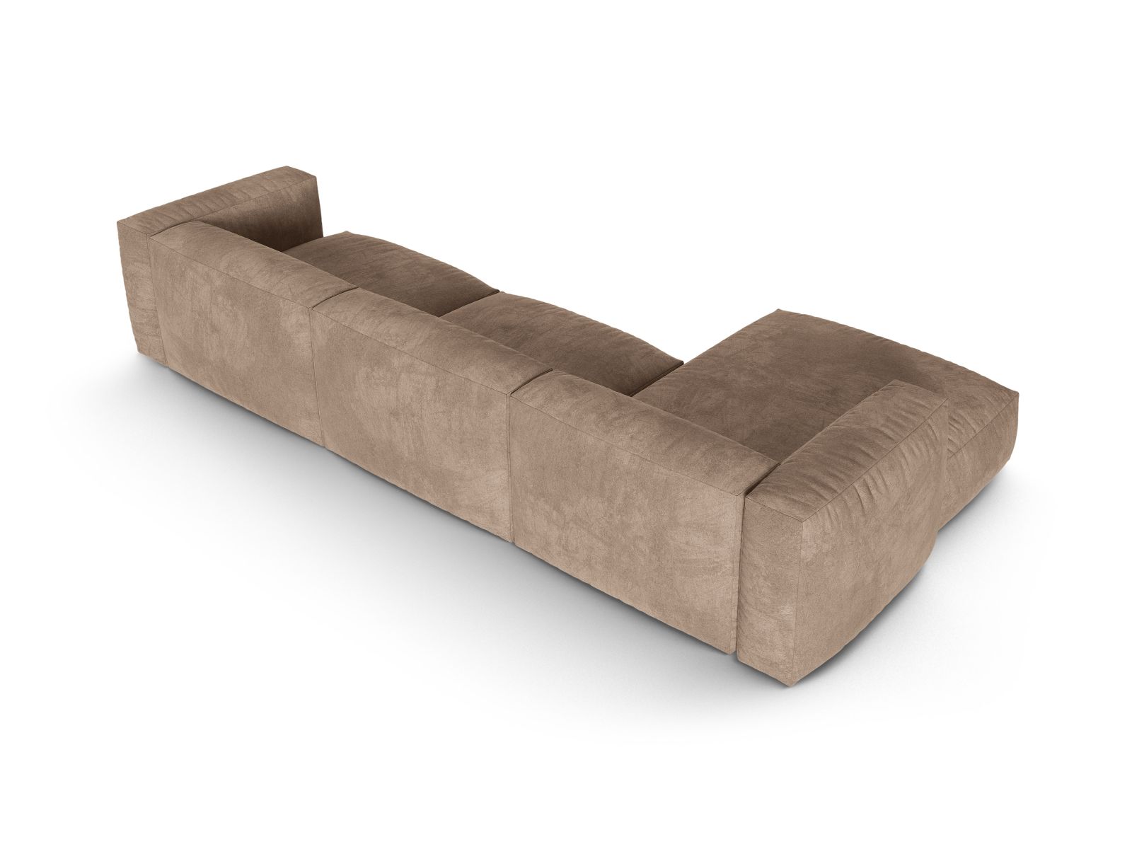 Velvet Modular Left Corner Sofa XL, "Martina", 3 Seats, 330x176x75