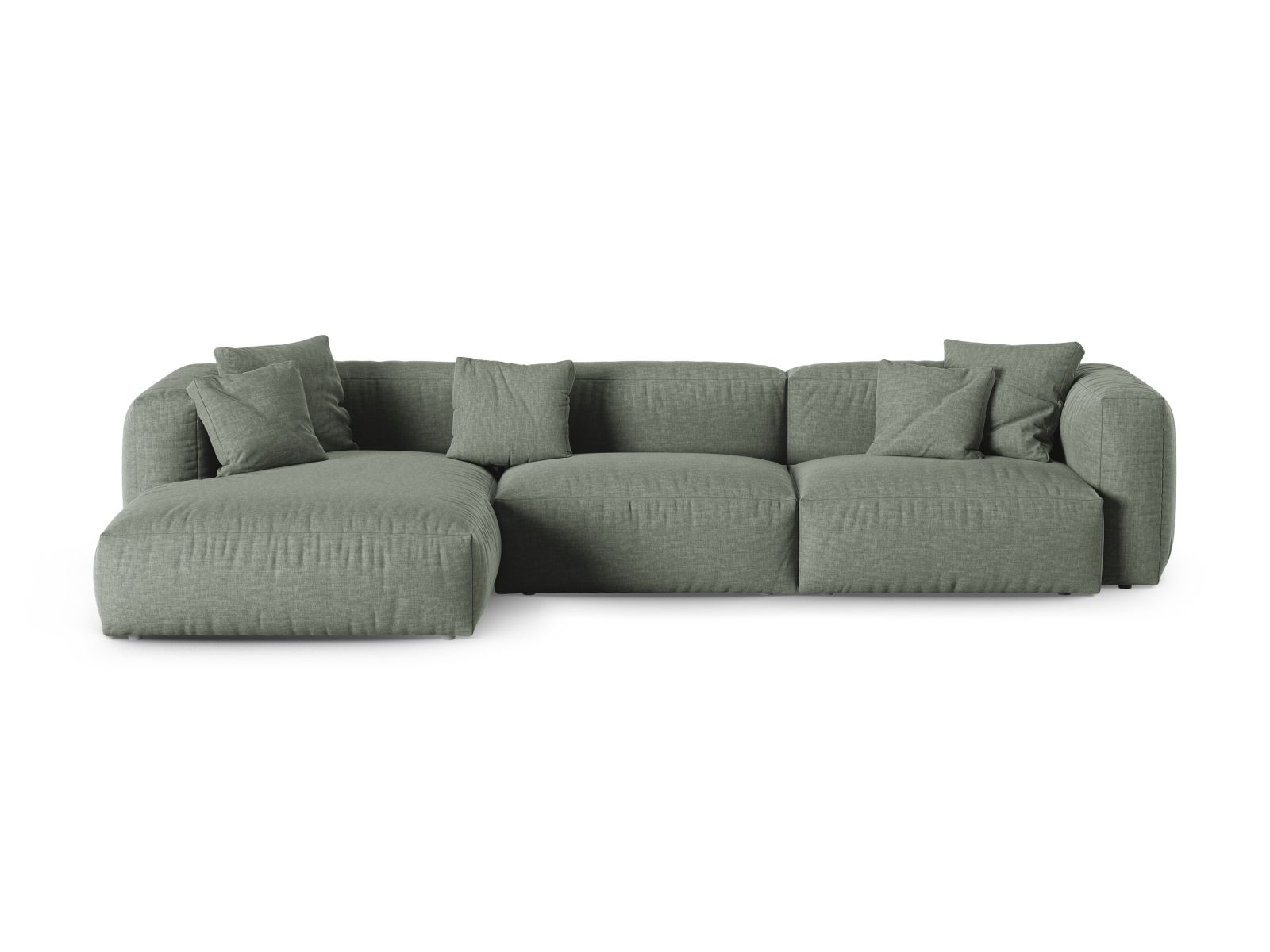 Modular Left Corner Sofa XL, "Martina", 3 Seats, 330x176x75