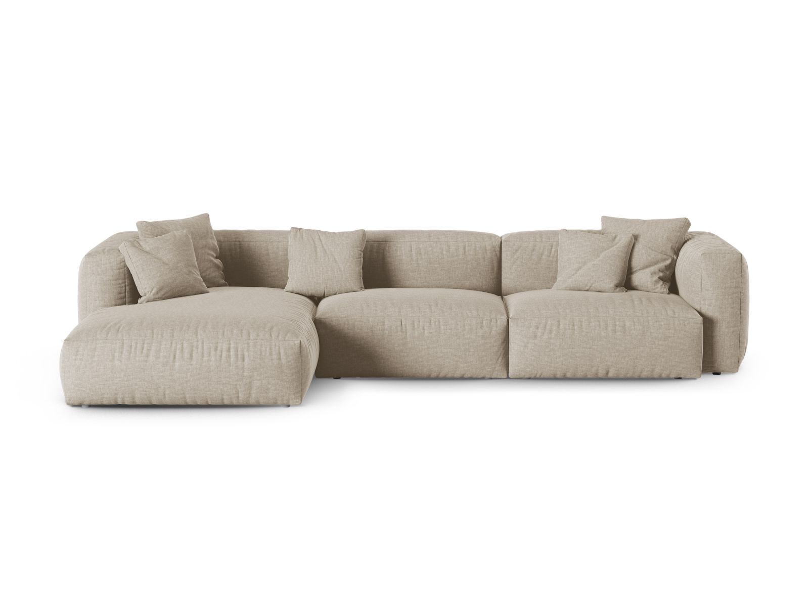 Modular Left Corner Sofa XL, "Martina", 3 Seats, 330x176x75