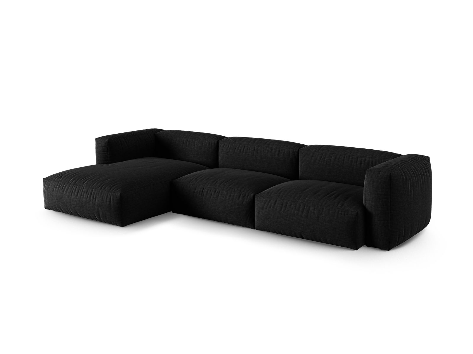 Modular Left Corner Sofa XL, "Martina", 3 Seats, 330x176x75