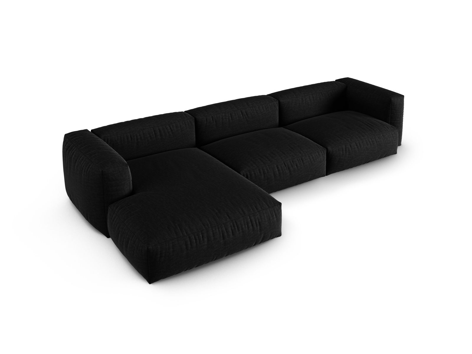 Modular Left Corner Sofa XL, "Martina", 3 Seats, 330x176x75