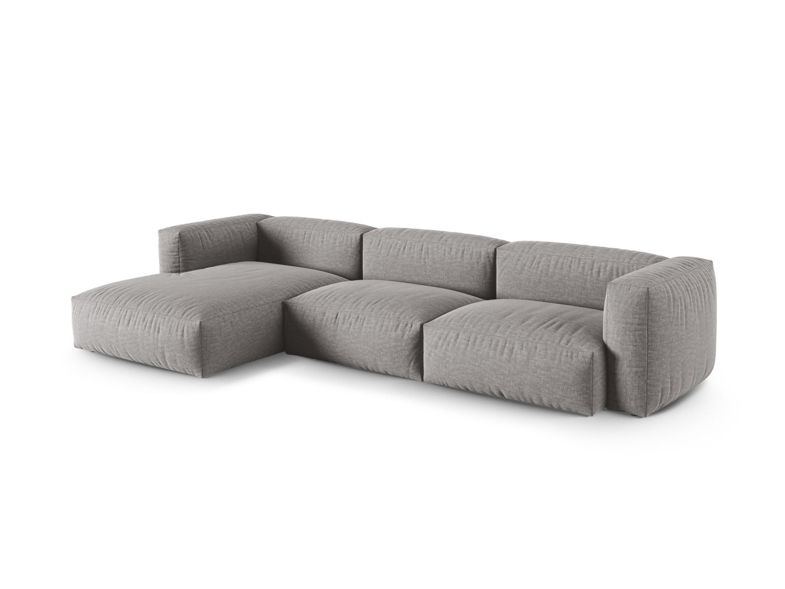 Modular Left Corner Sofa XL, "Martina", 3 Seats, 330x176x75