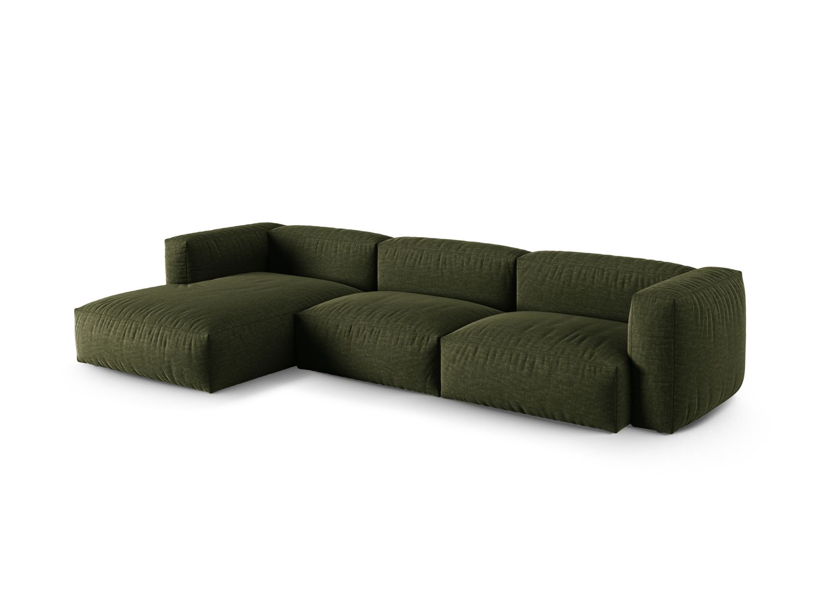 Modular Left Corner Sofa XL, "Martina", 3 Seats, 330x176x75