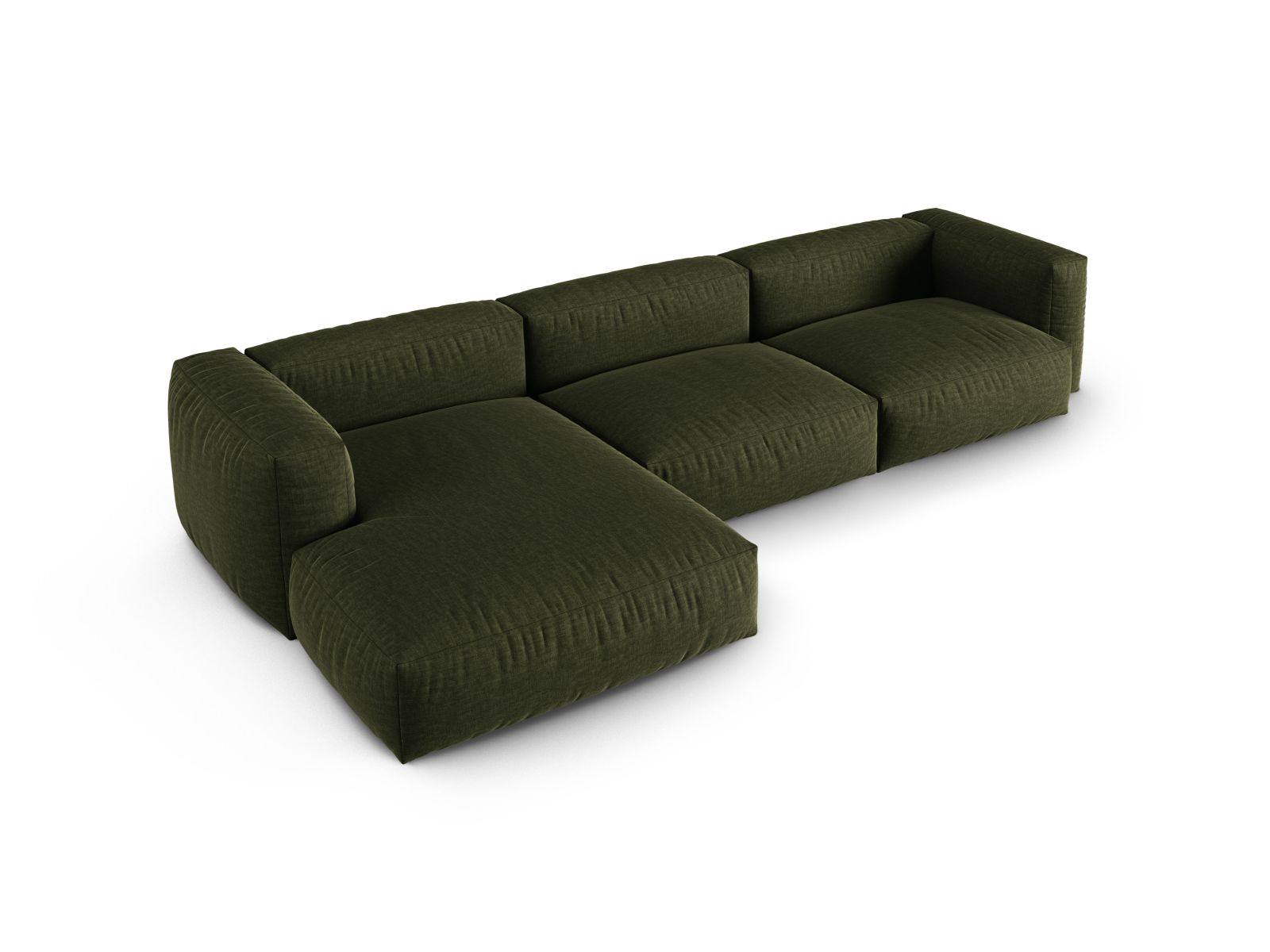 Modular Left Corner Sofa XL, "Martina", 3 Seats, 330x176x75
