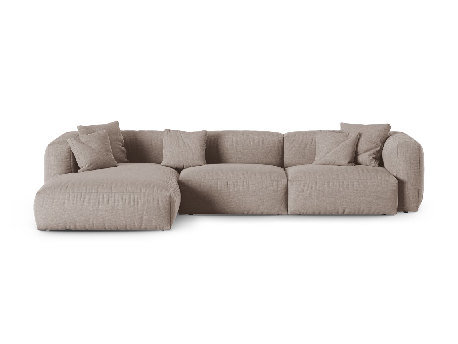 Modular Left Corner Sofa XL, "Martina", 3 Seats, 330x176x75