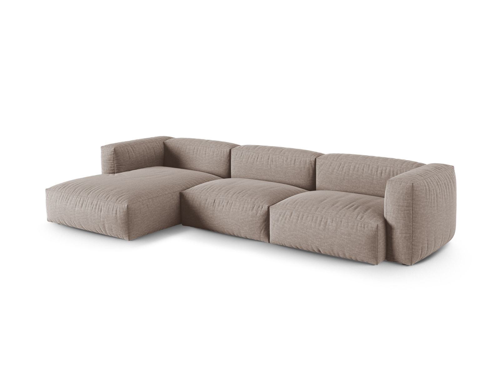 Modular Left Corner Sofa XL, "Martina", 3 Seats, 330x176x75