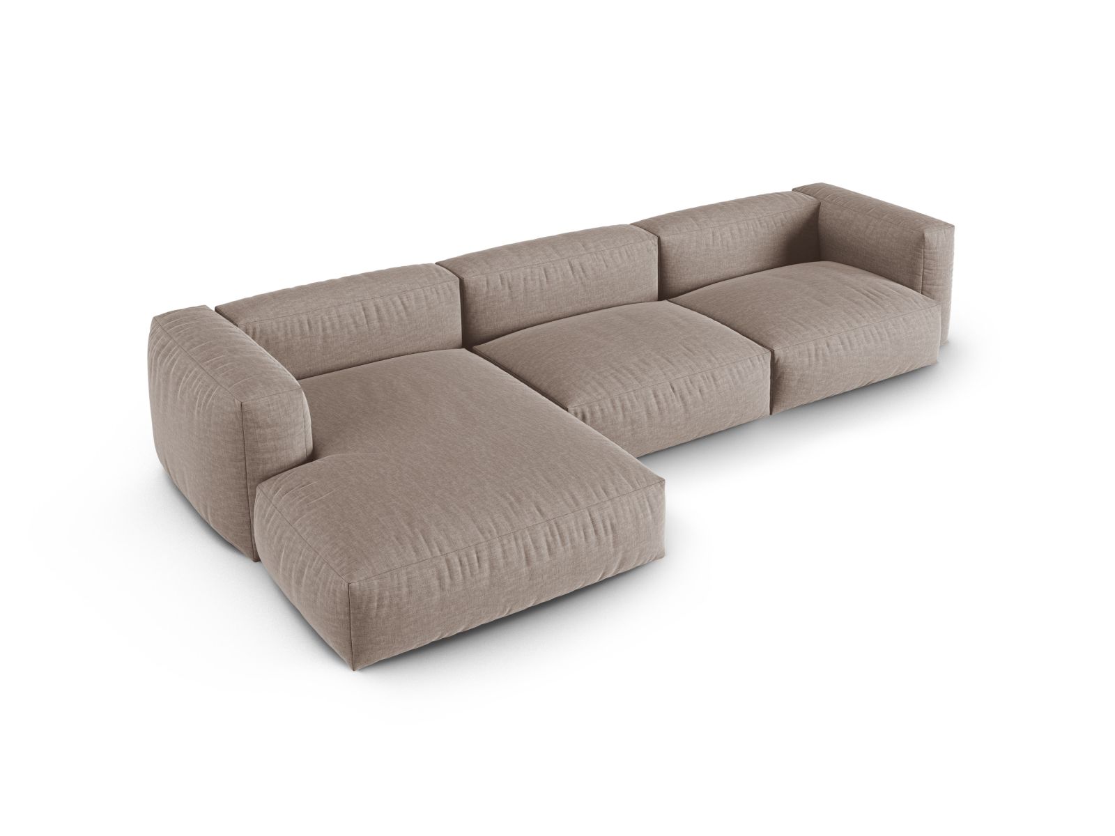 Modular Left Corner Sofa XL, "Martina", 3 Seats, 330x176x75