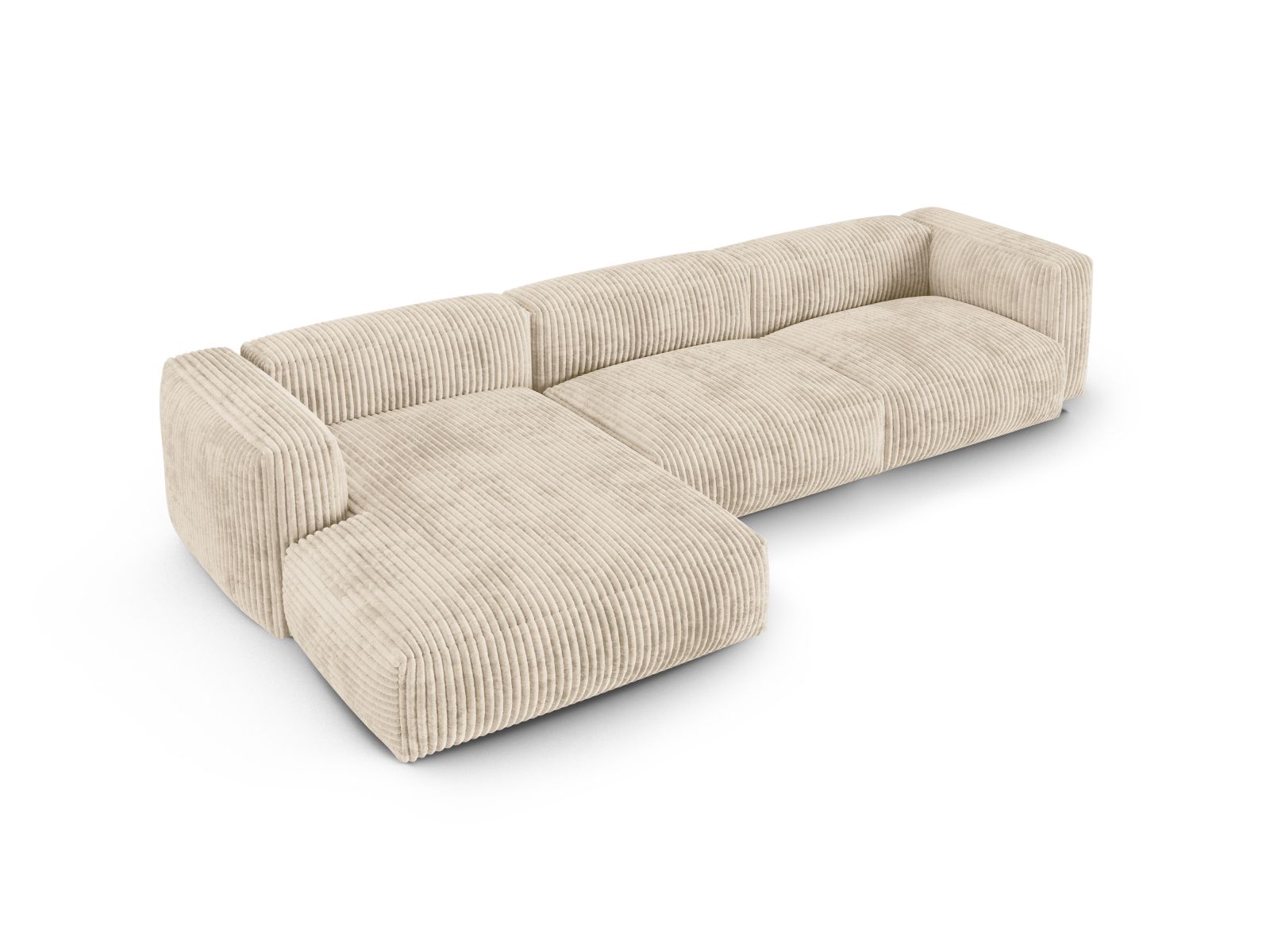 Modular Left Corner Sofa XL, "Martina", 3 Seats, 330x176x75