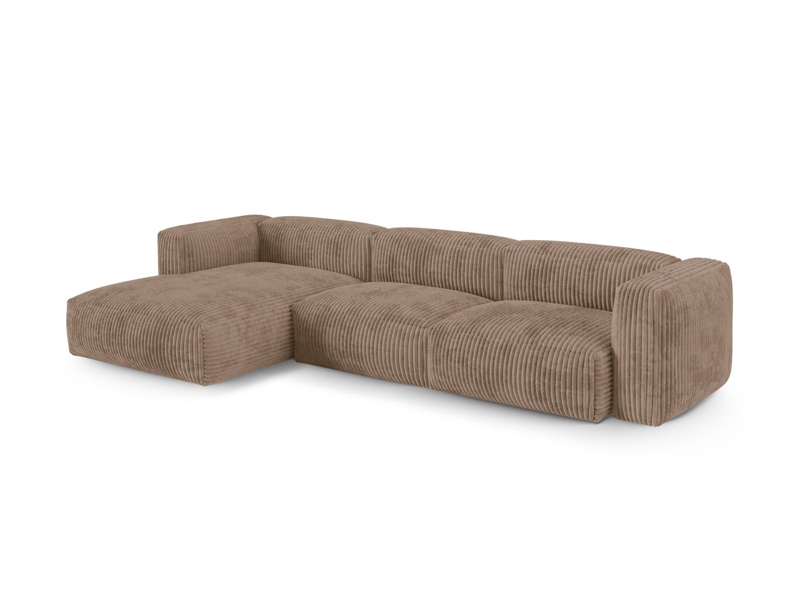 Modular Left Corner Sofa XL, "Martina", 3 Seats, 330x176x75