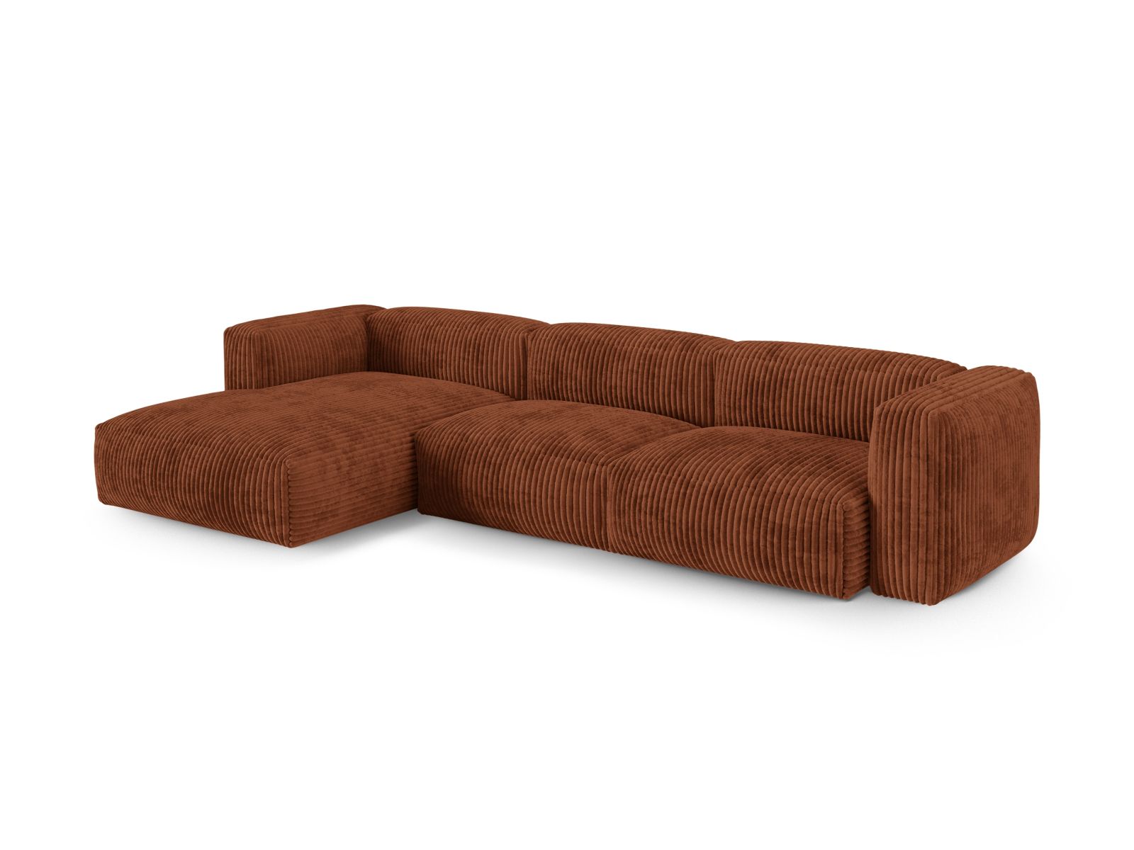 Modular Left Corner Sofa XL, "Martina", 3 Seats, 330x176x75