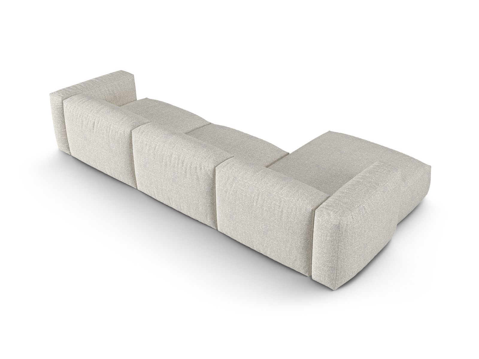 Boucle Modular Left Corner Sofa XL, "Martina", 3 Seats, 330x176x75