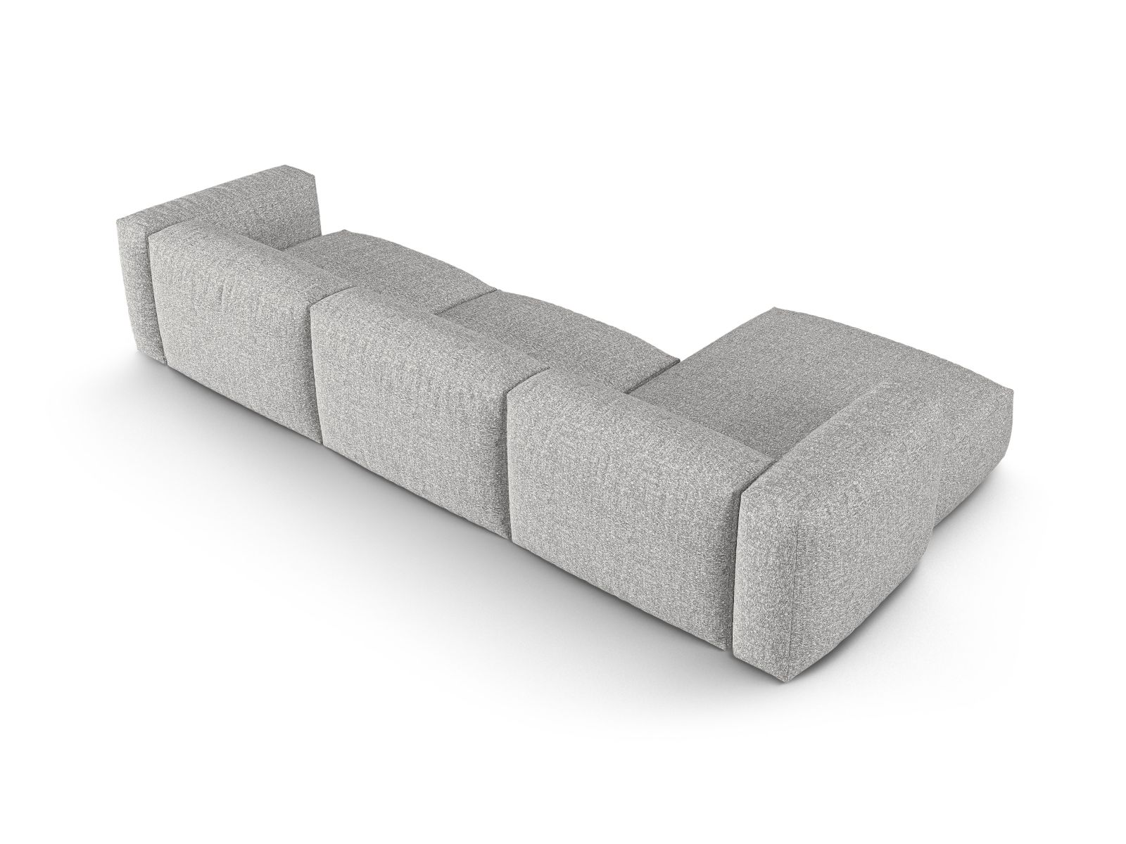 Boucle Modular Left Corner Sofa XL, "Martina", 3 Seats, 330x176x75