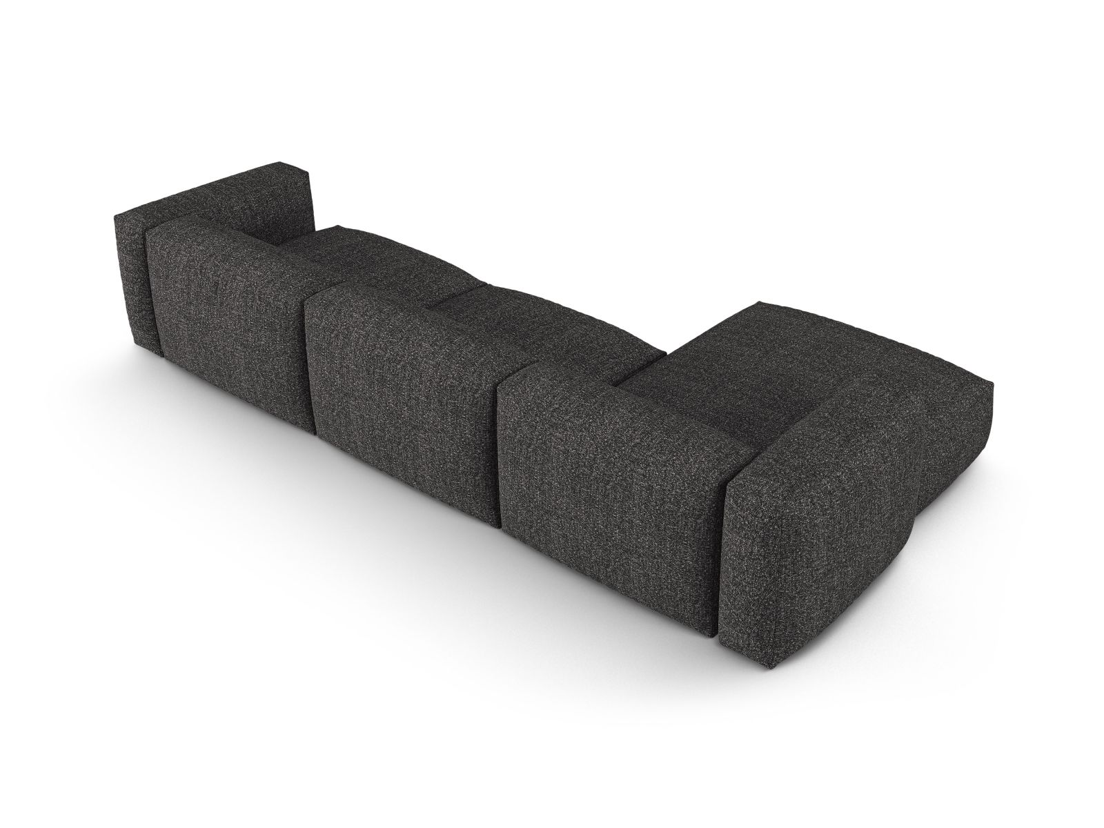 Boucle Modular Left Corner Sofa XL, "Martina", 3 Seats, 330x176x75