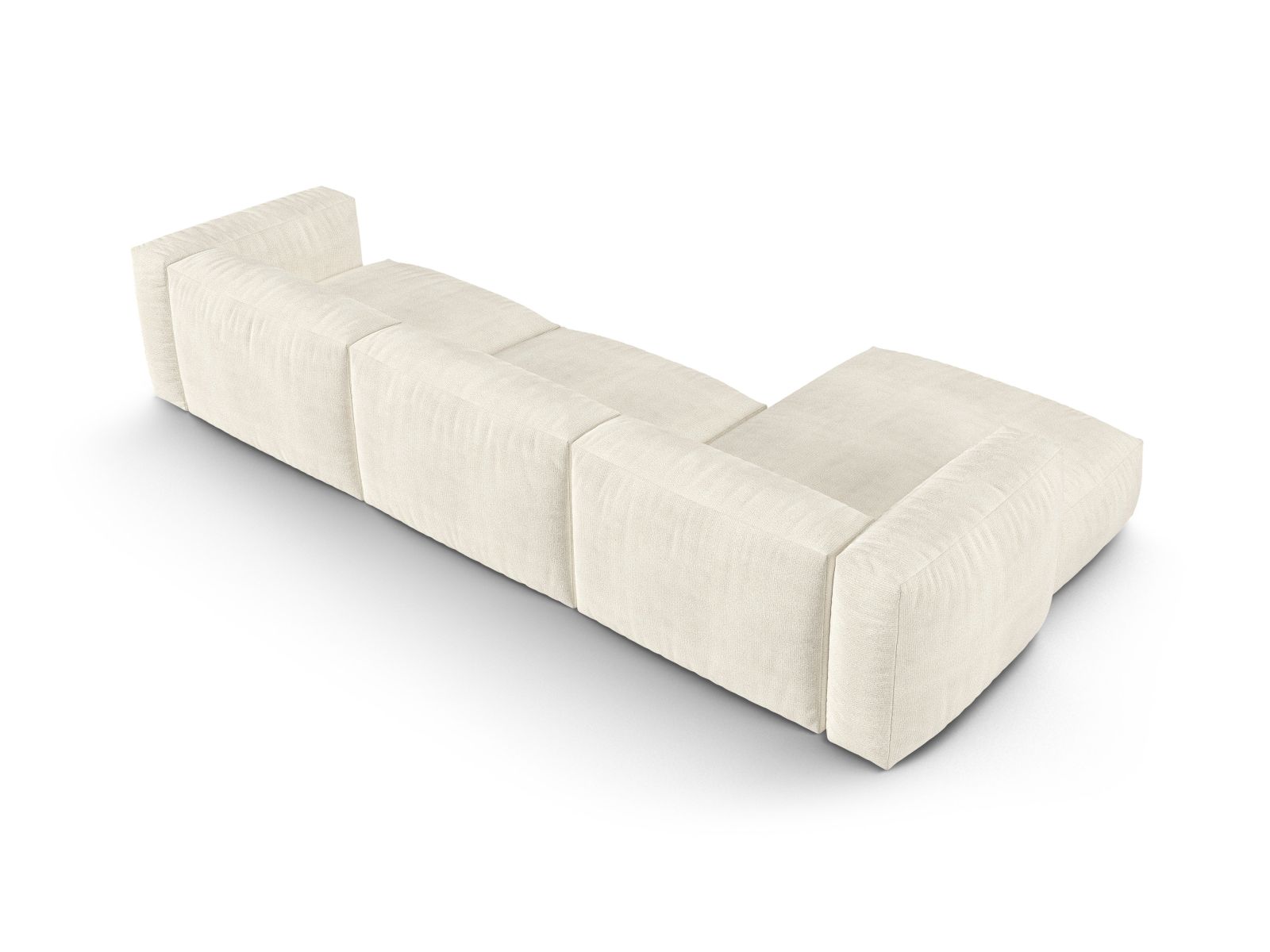 Boucle Modular Left Corner Sofa XL, "Martina", 3 Seats, 330x176x75
