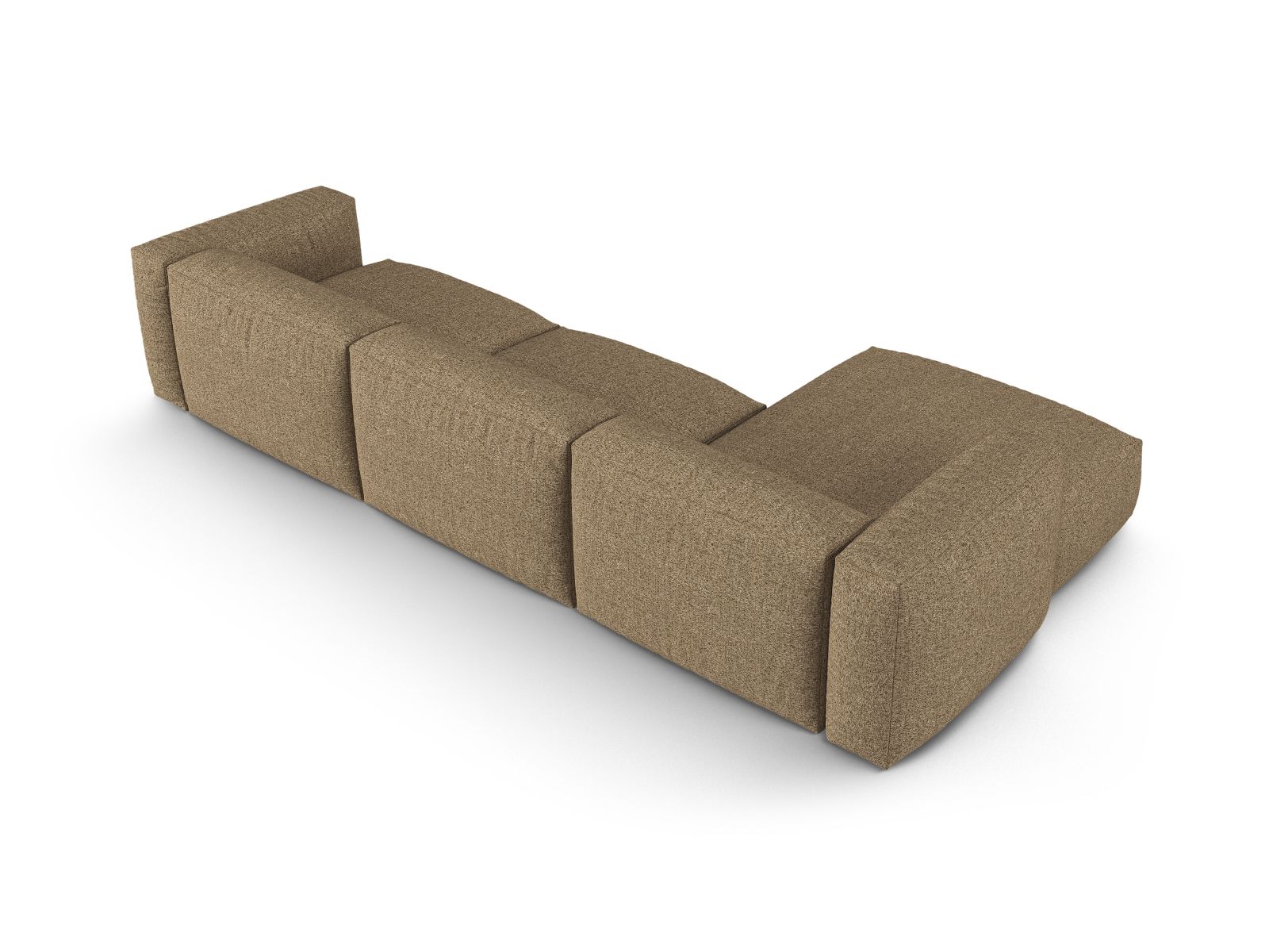 Boucle Modular Left Corner Sofa XL, "Martina", 3 Seats, 330x176x75
