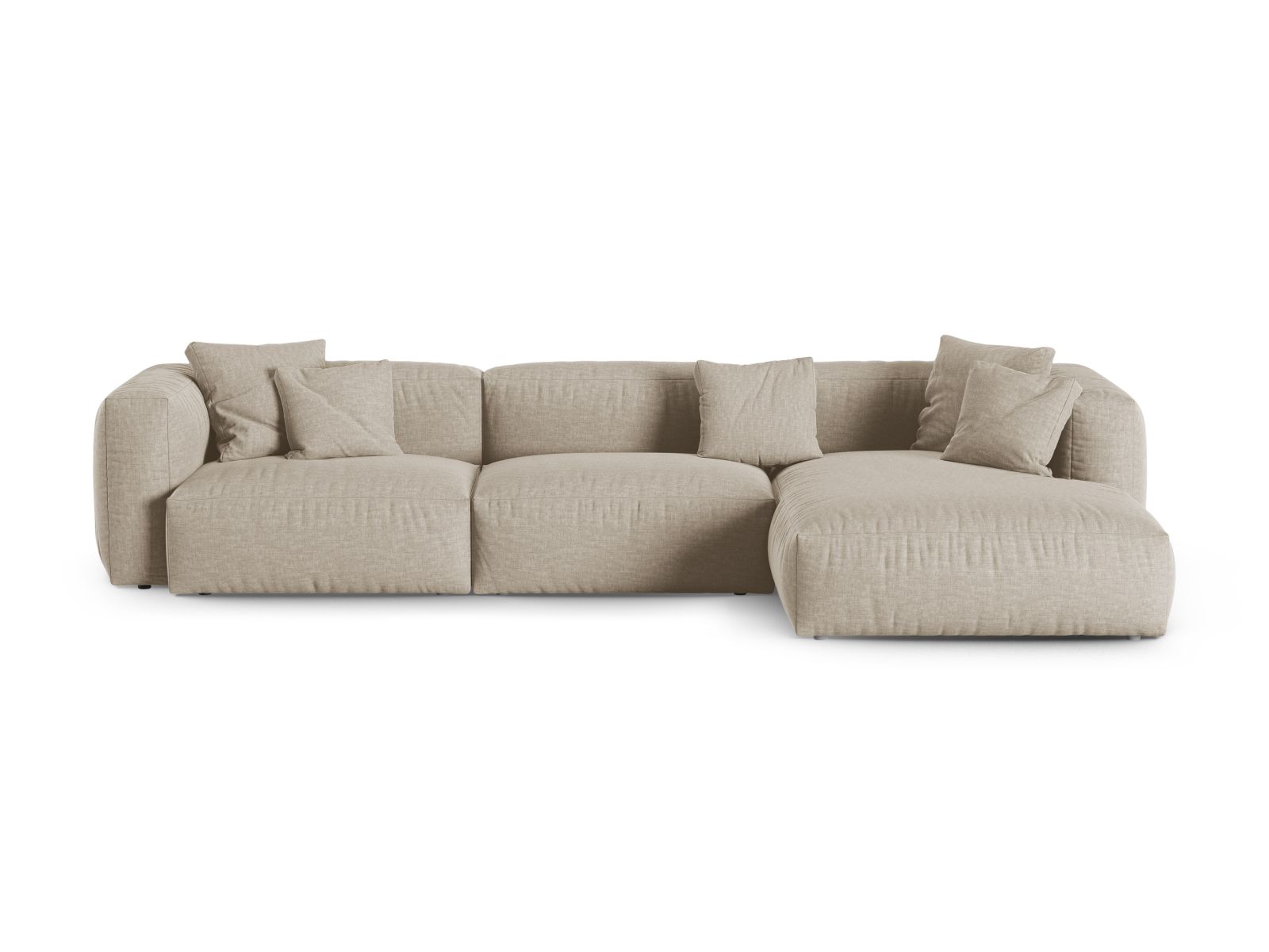 Modular Right Corner Sofa XL, "Martina", 3 Seats, 330x176x75