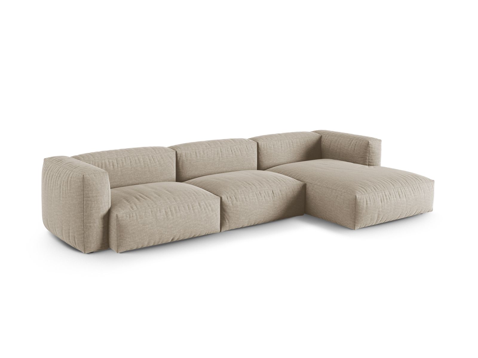 Modular Right Corner Sofa XL, "Martina", 3 Seats, 330x176x75