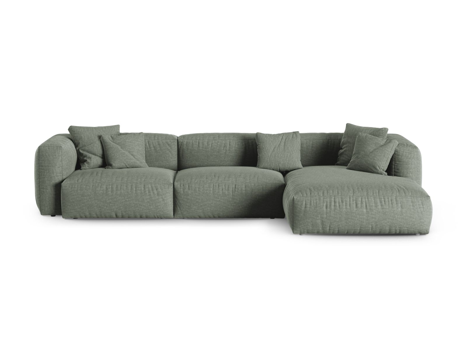 Modular Right Corner Sofa XL, "Martina", 3 Seats, 330x176x75