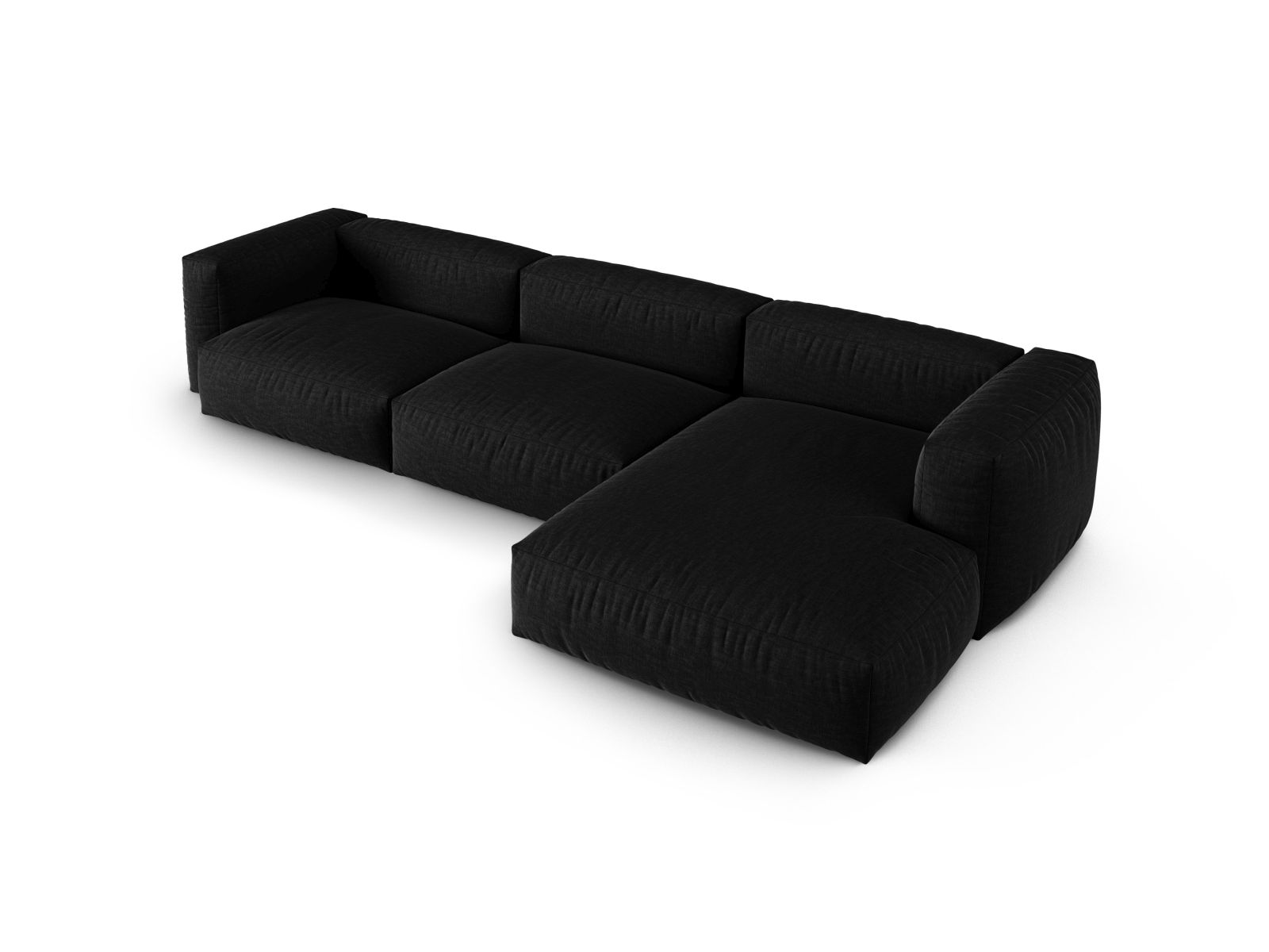 Modular Right Corner Sofa XL, "Martina", 3 Seats, 330x176x75