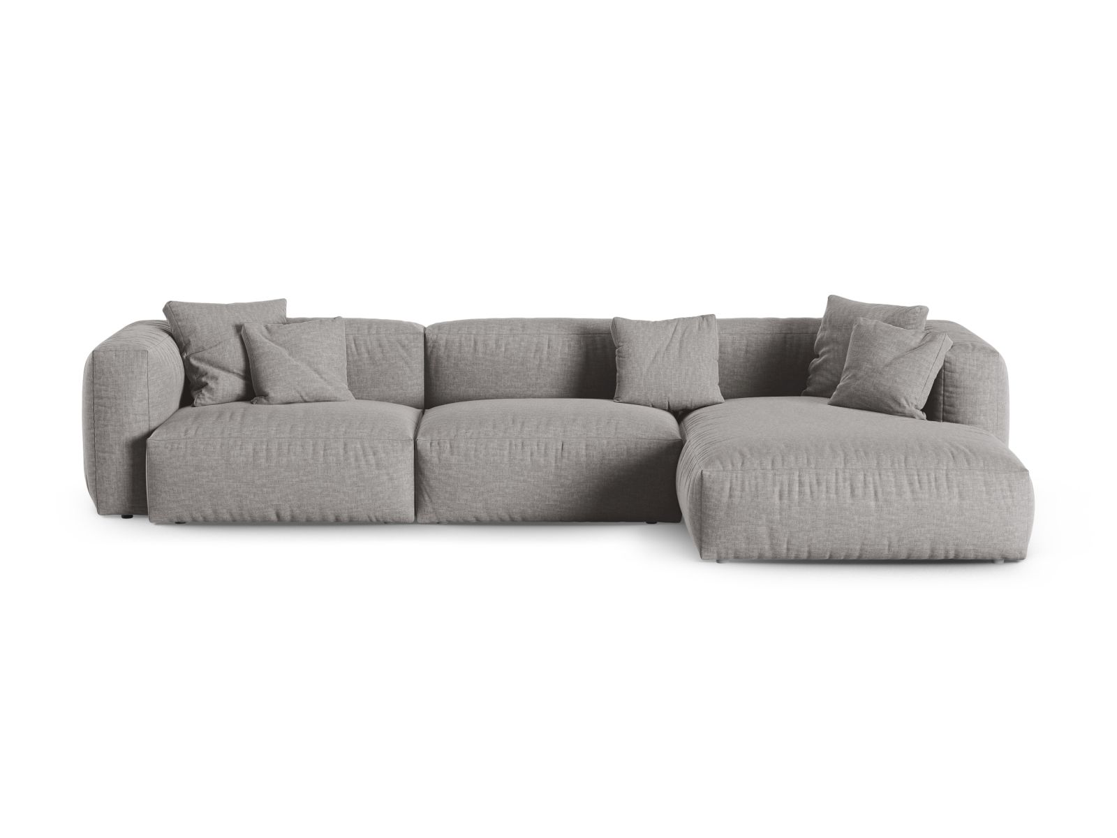 Modular Right Corner Sofa XL, "Martina", 3 Seats, 330x176x75
