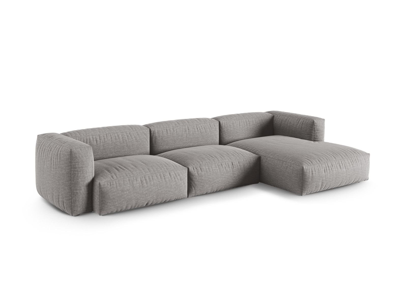Modular Right Corner Sofa XL, "Martina", 3 Seats, 330x176x75
