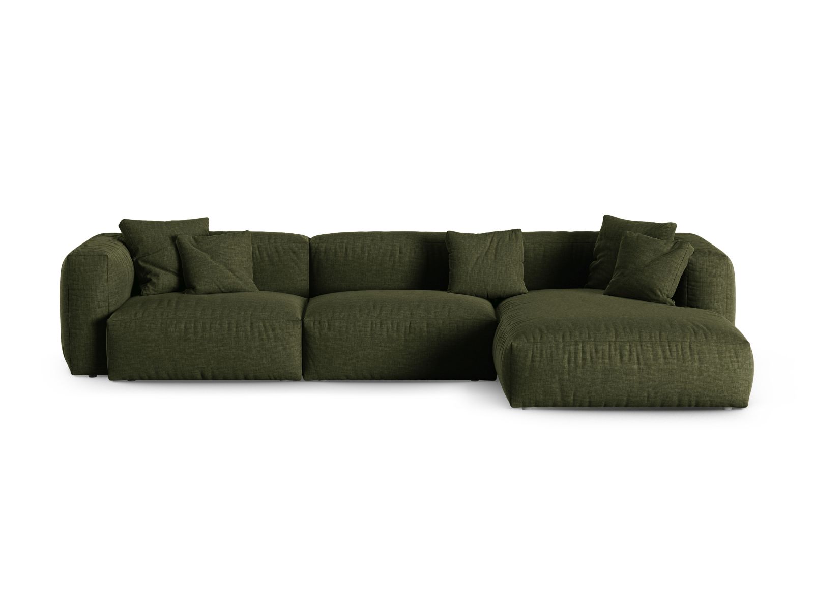 Modular Right Corner Sofa XL, "Martina", 3 Seats, 330x176x75