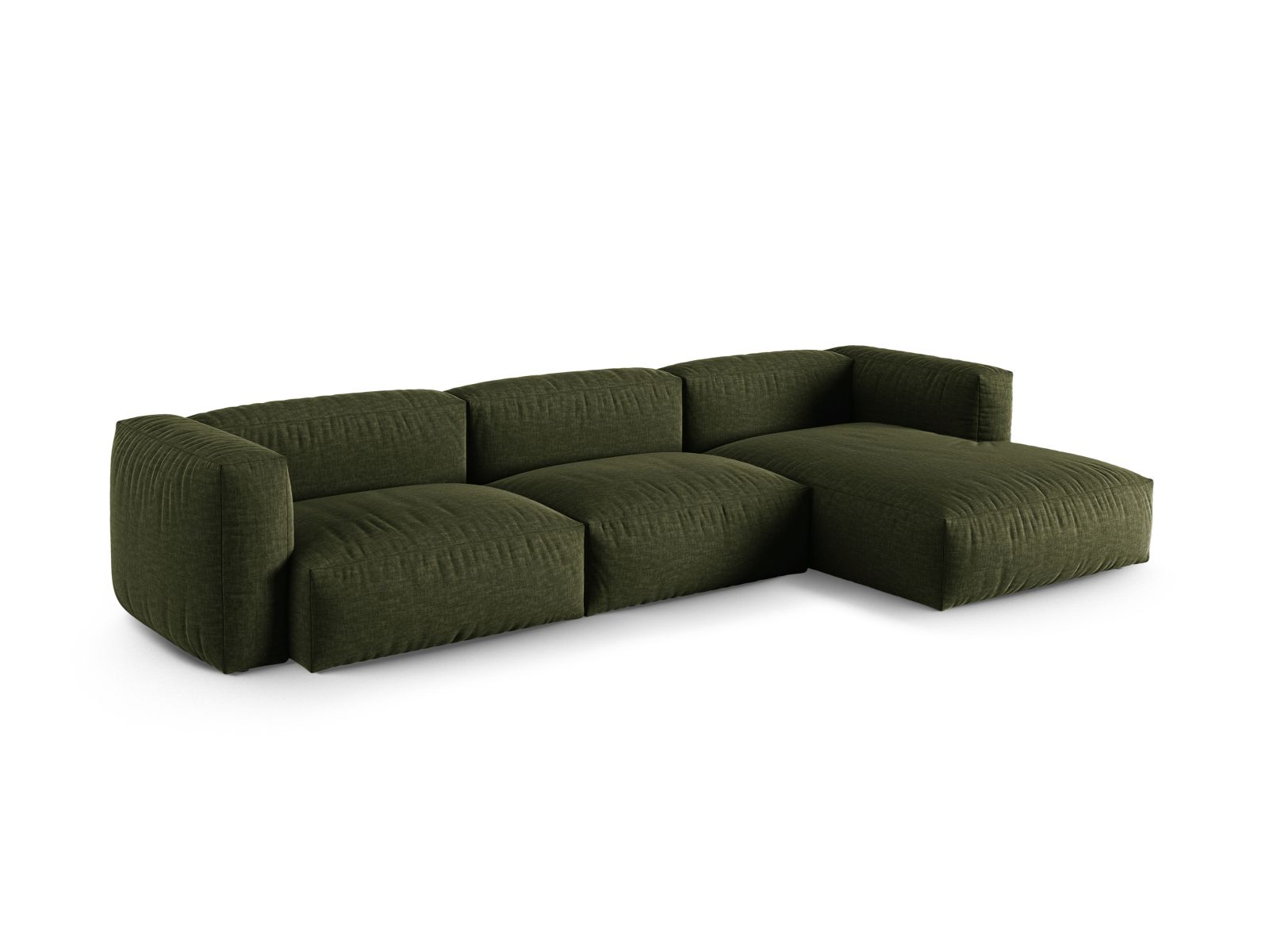 Modular Right Corner Sofa XL, "Martina", 3 Seats, 330x176x75