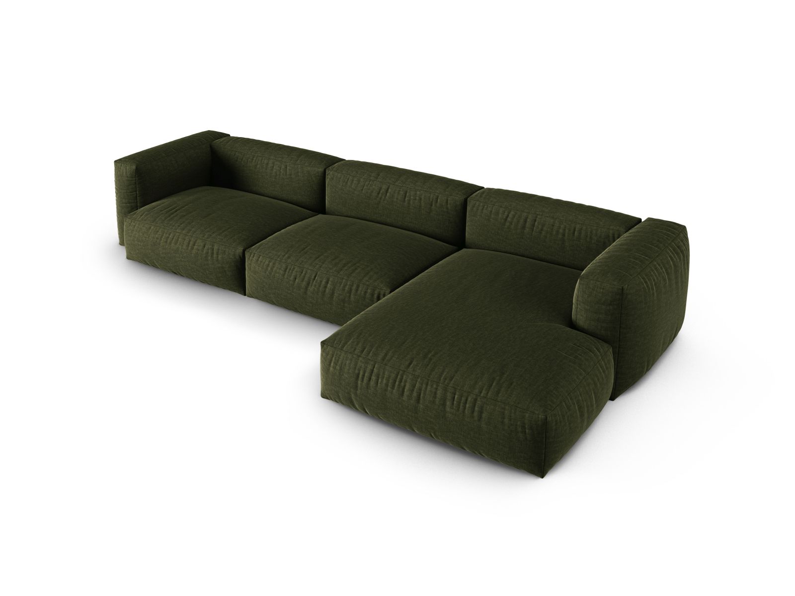 Modular Right Corner Sofa XL, "Martina", 3 Seats, 330x176x75