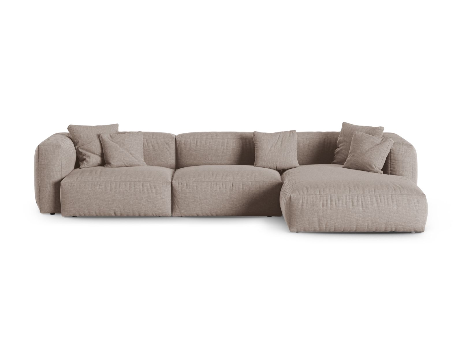 Modular Right Corner Sofa XL, "Martina", 3 Seats, 330x176x75