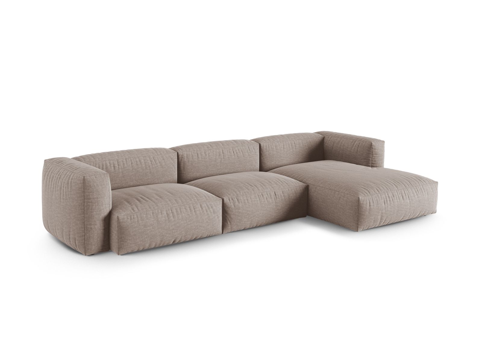 Modular Right Corner Sofa XL, "Martina", 3 Seats, 330x176x75