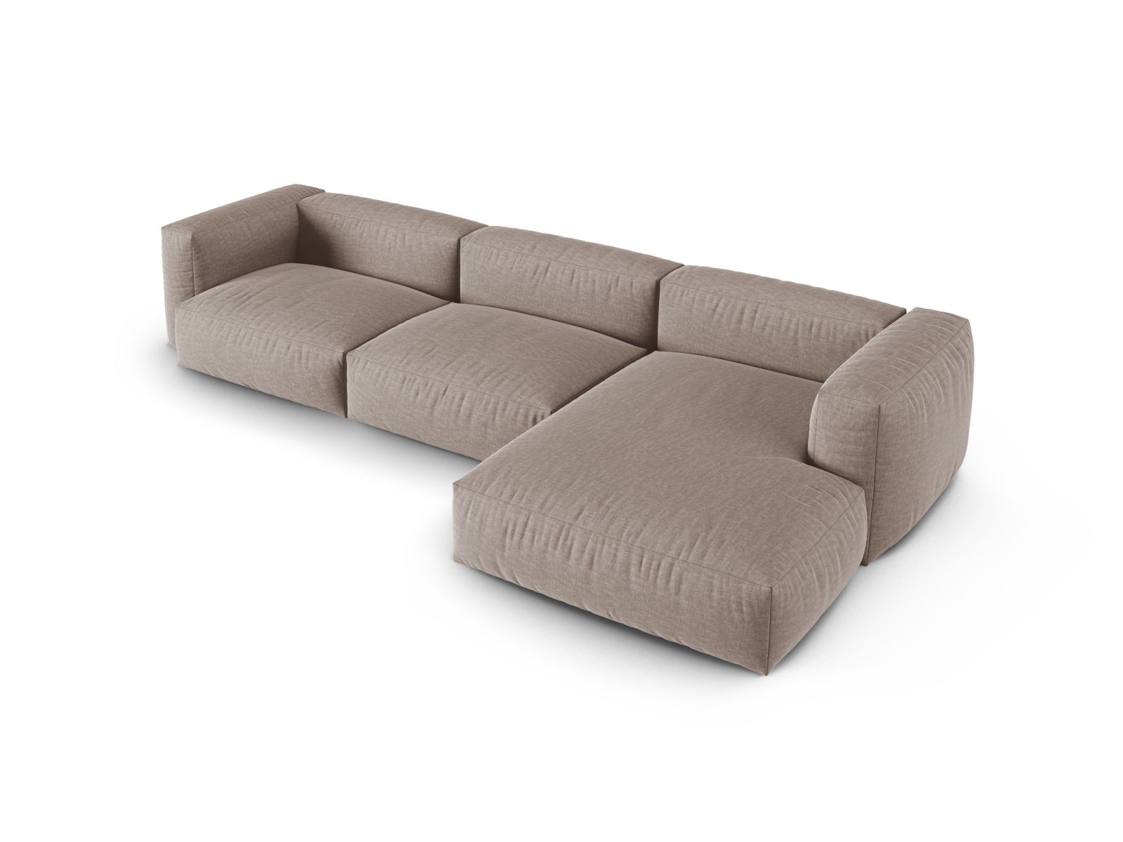 Modular Right Corner Sofa XL, "Martina", 3 Seats, 330x176x75