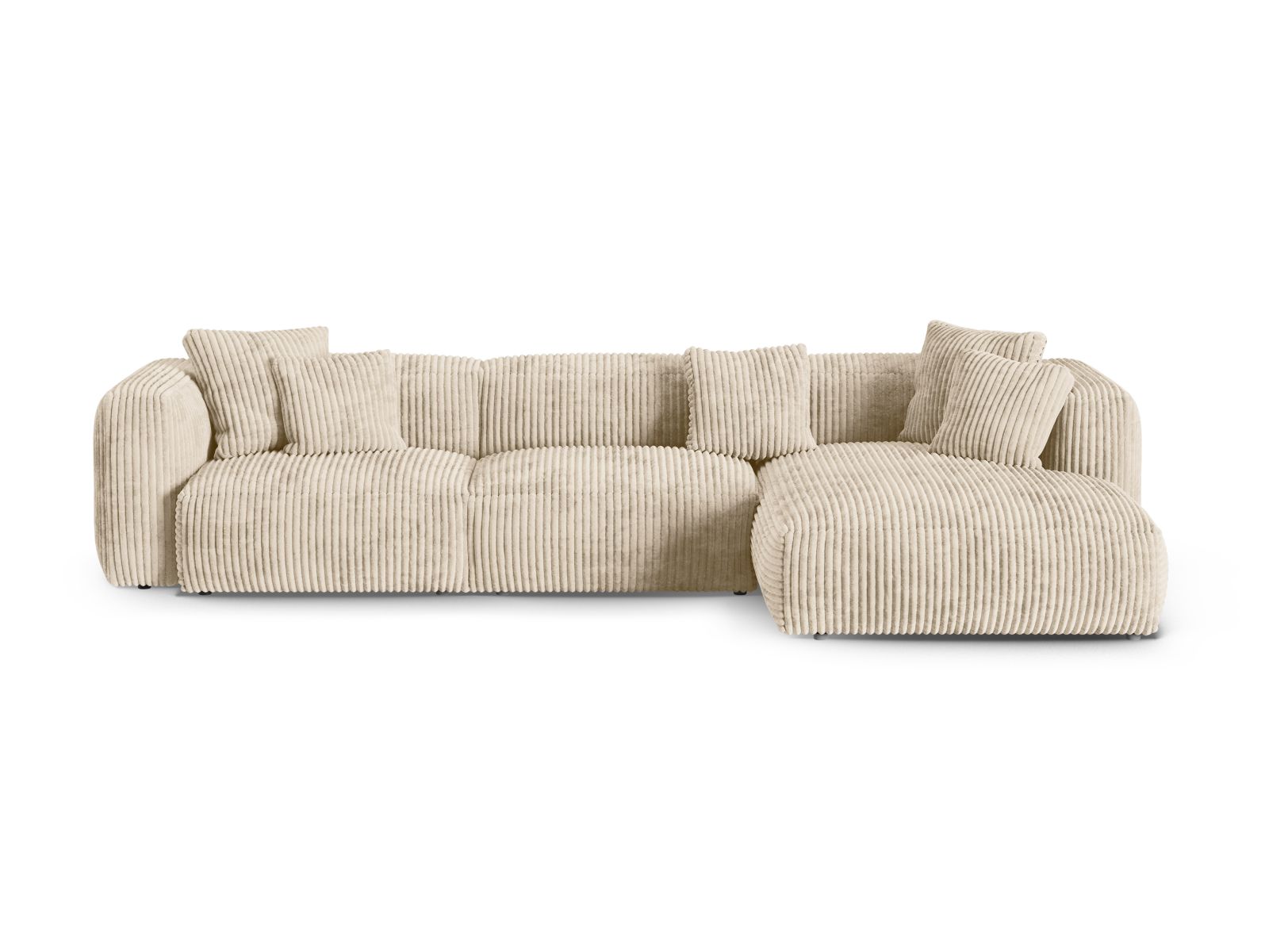 Modular Right Corner Sofa XL, "Martina", 3 Seats, 330x176x75