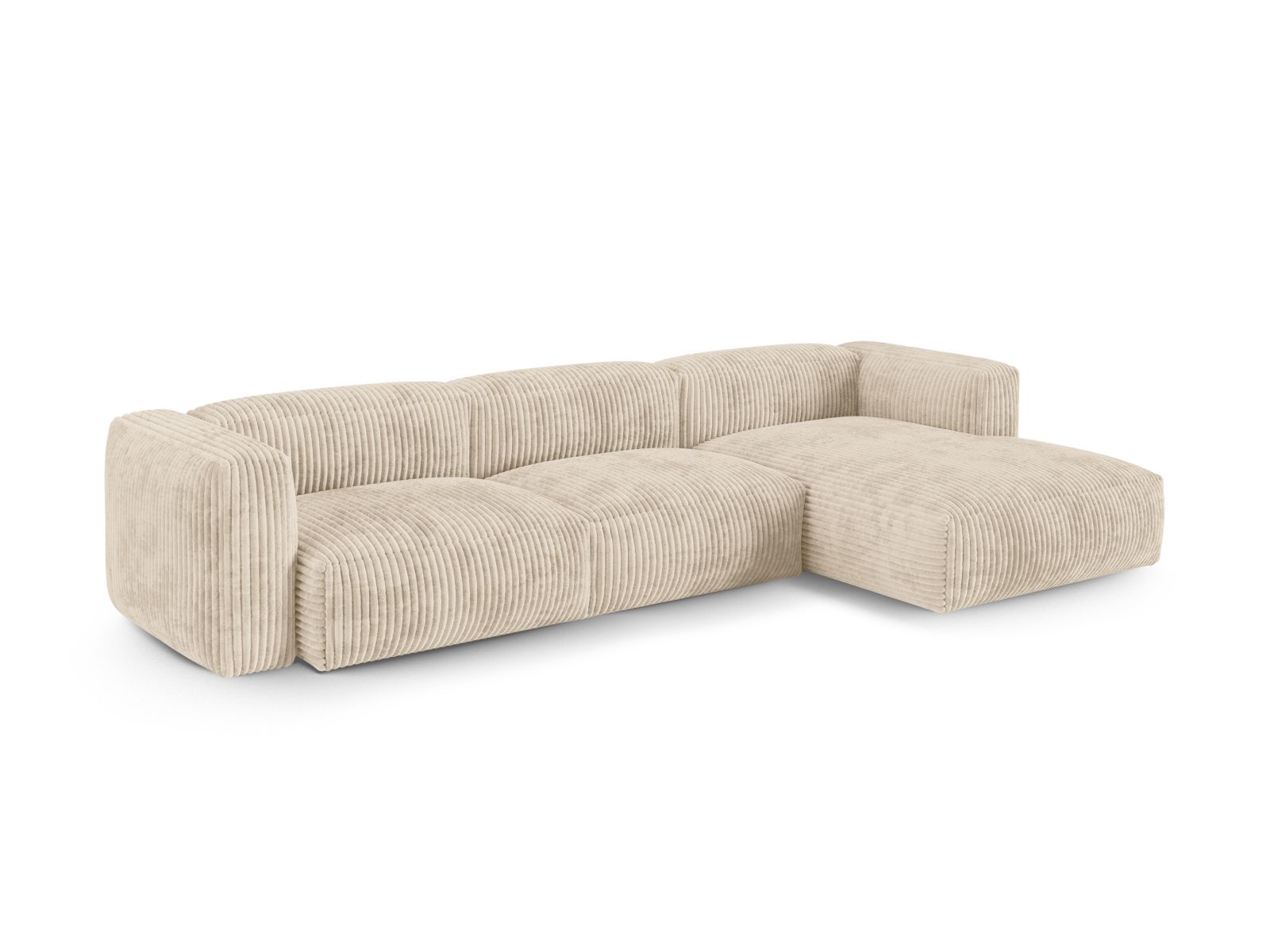 Modular Right Corner Sofa XL, "Martina", 3 Seats, 330x176x75