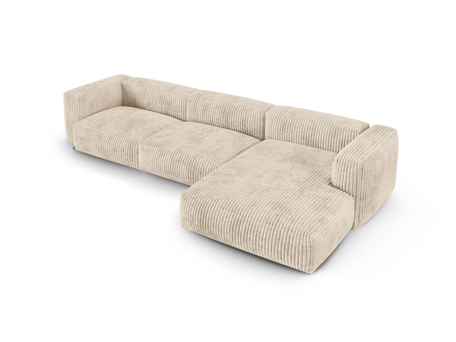 Modular Right Corner Sofa XL, "Martina", 3 Seats, 330x176x75