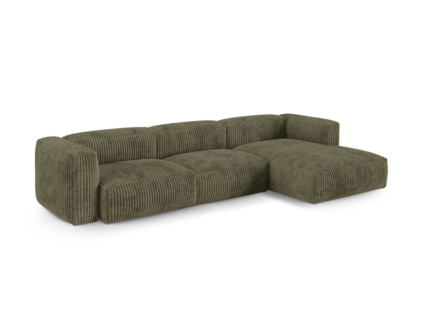 Modular Right Corner Sofa XL, "Martina", 3 Seats, 330x176x75