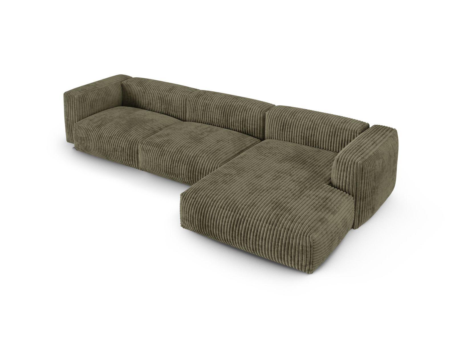 Modular Right Corner Sofa XL, "Martina", 3 Seats, 330x176x75