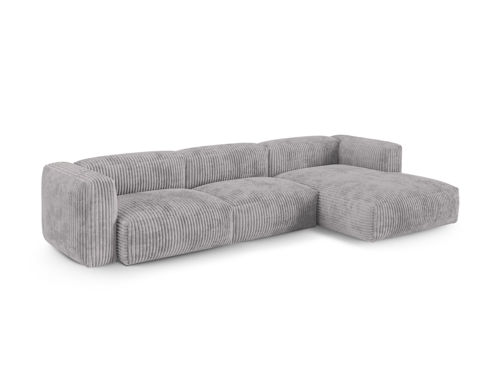 Modular Right Corner Sofa XL, "Martina", 3 Seats, 330x176x75