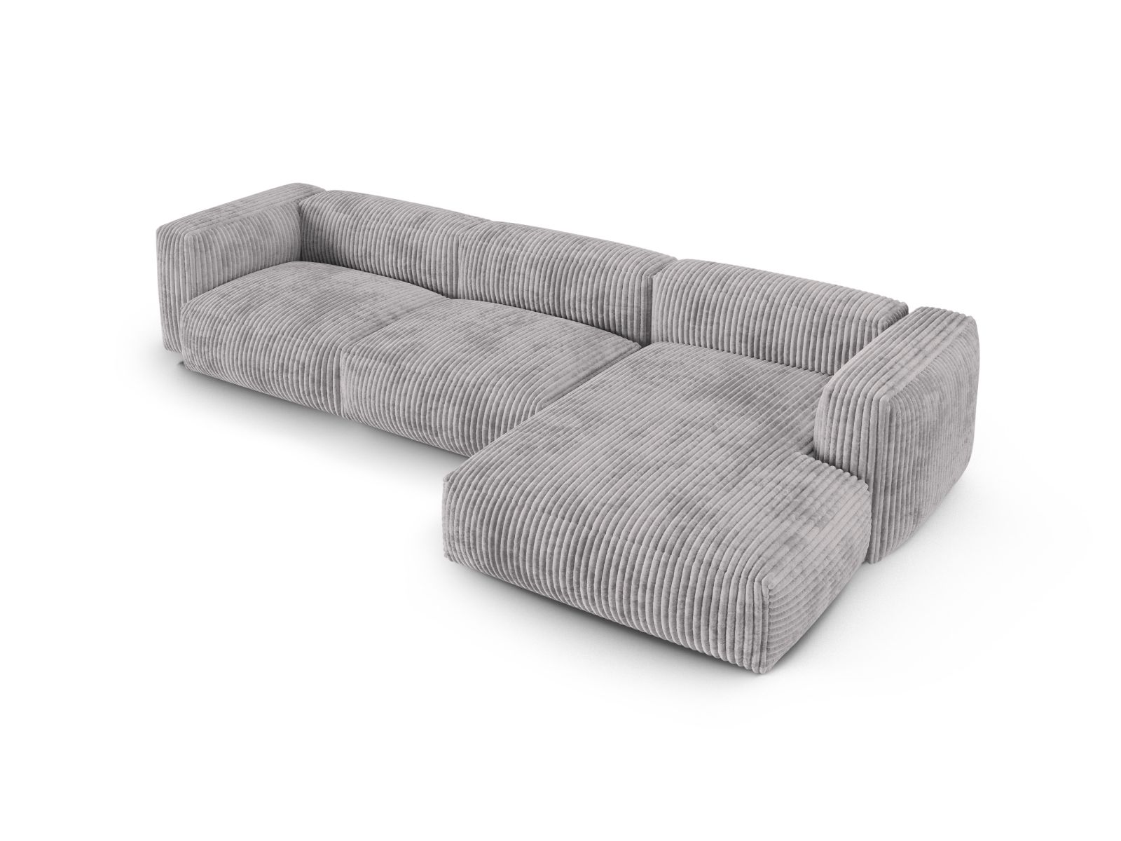 Modular Right Corner Sofa XL, "Martina", 3 Seats, 330x176x75