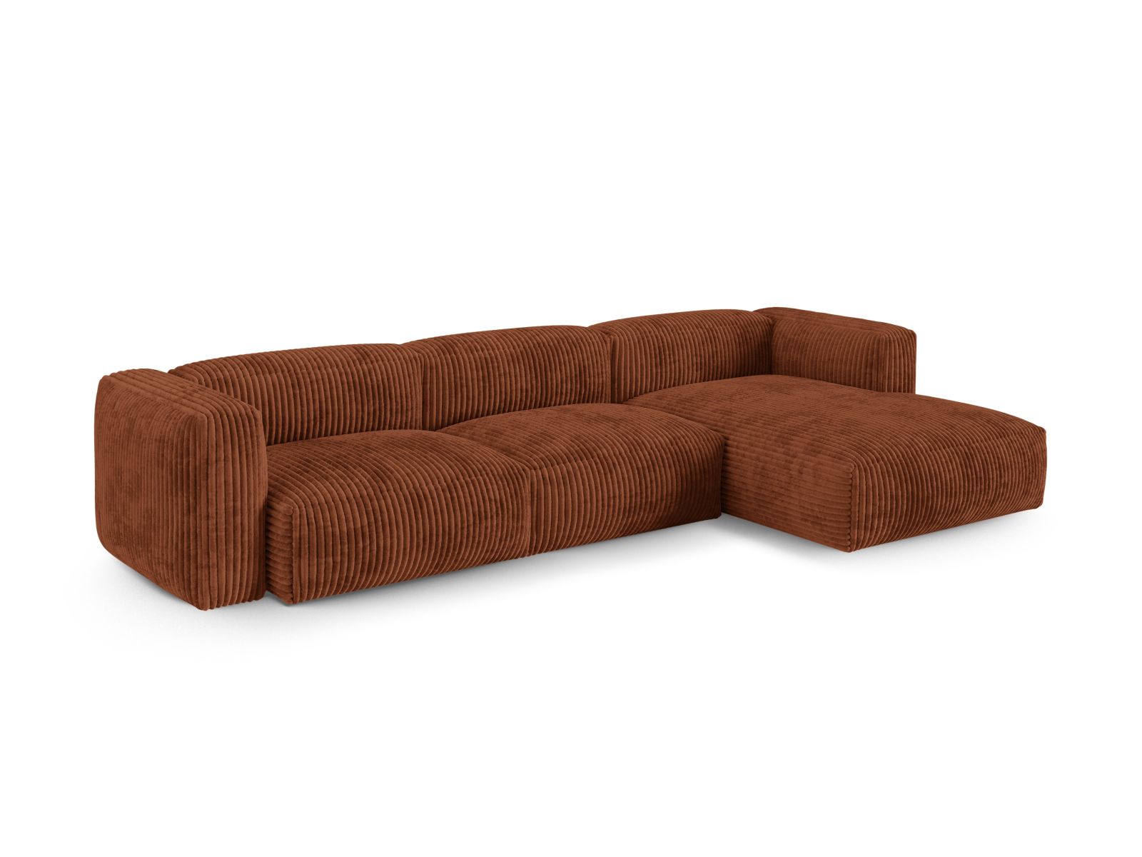 Modular Right Corner Sofa XL, "Martina", 3 Seats, 330x176x75