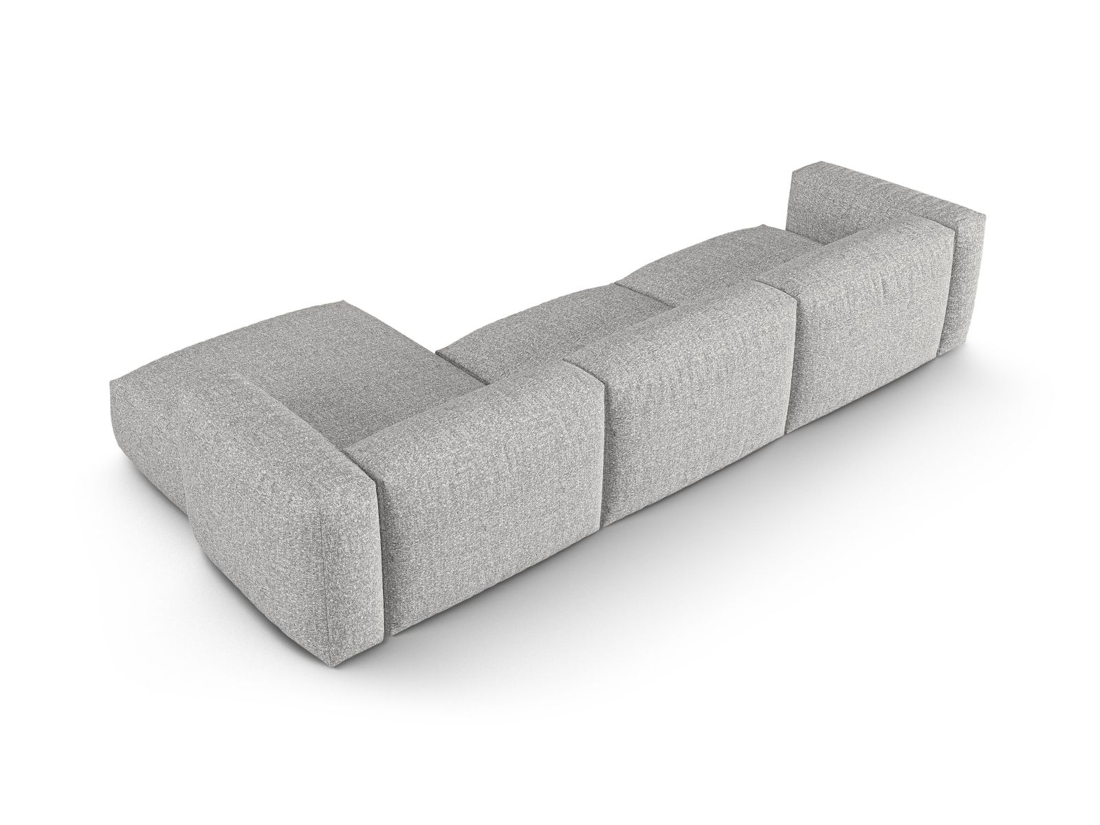 Boucle Modular Right Corner Sofa XL, "Martina", 3 Seats, 330x176x75