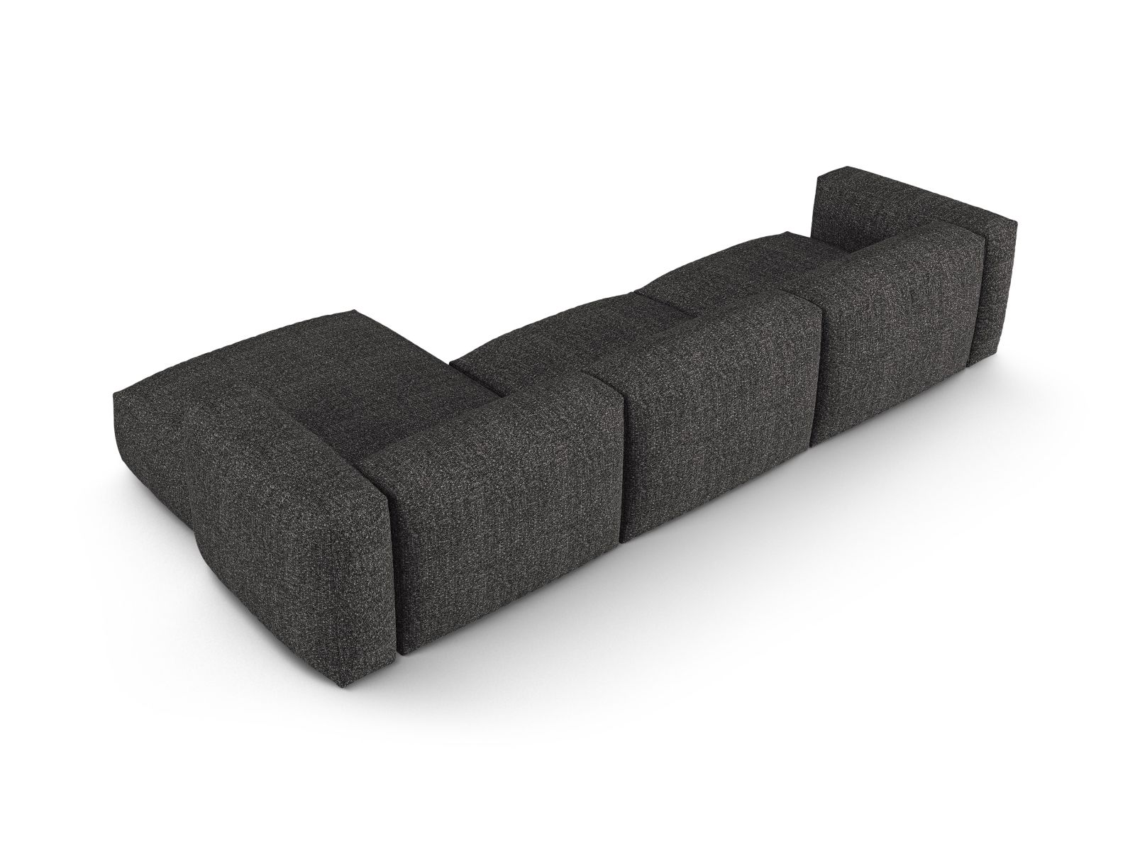 Boucle Modular Right Corner Sofa XL, "Martina", 3 Seats, 330x176x75