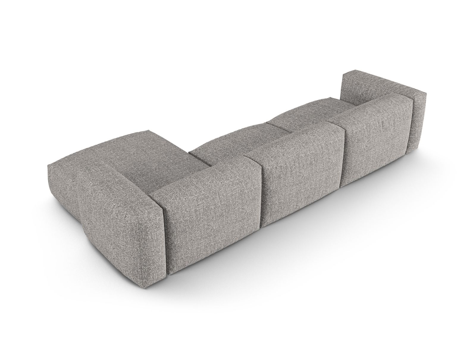 Boucle Modular Right Corner Sofa XL, "Martina", 3 Seats, 330x176x75
