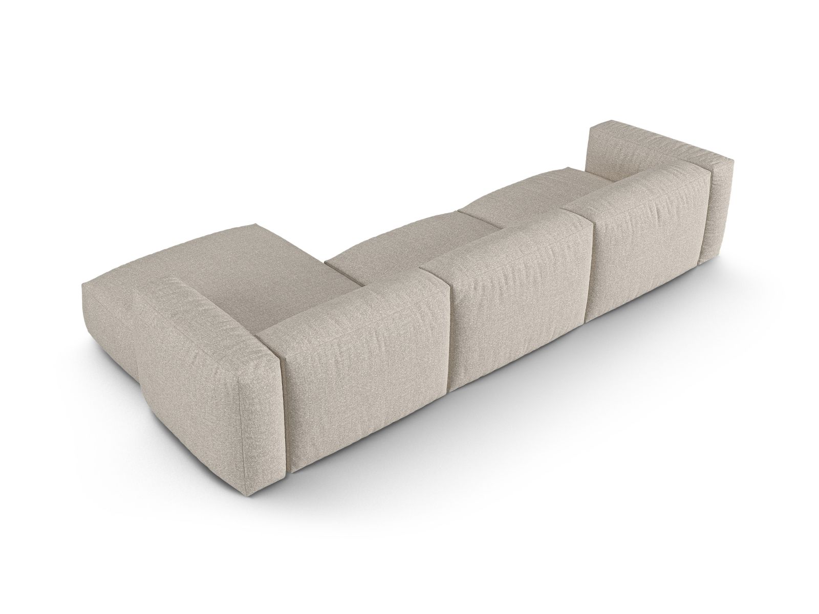 Boucle Modular Right Corner Sofa XL, "Martina", 3 Seats, 330x176x75