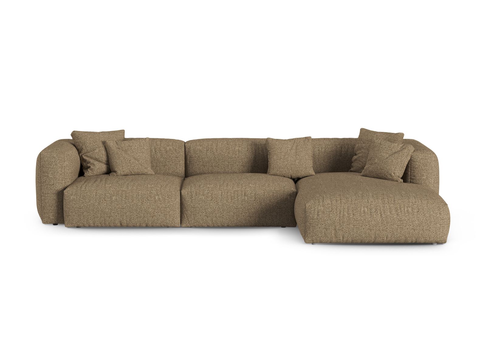 Boucle Modular Right Corner Sofa XL, "Martina", 3 Seats, 330x176x75