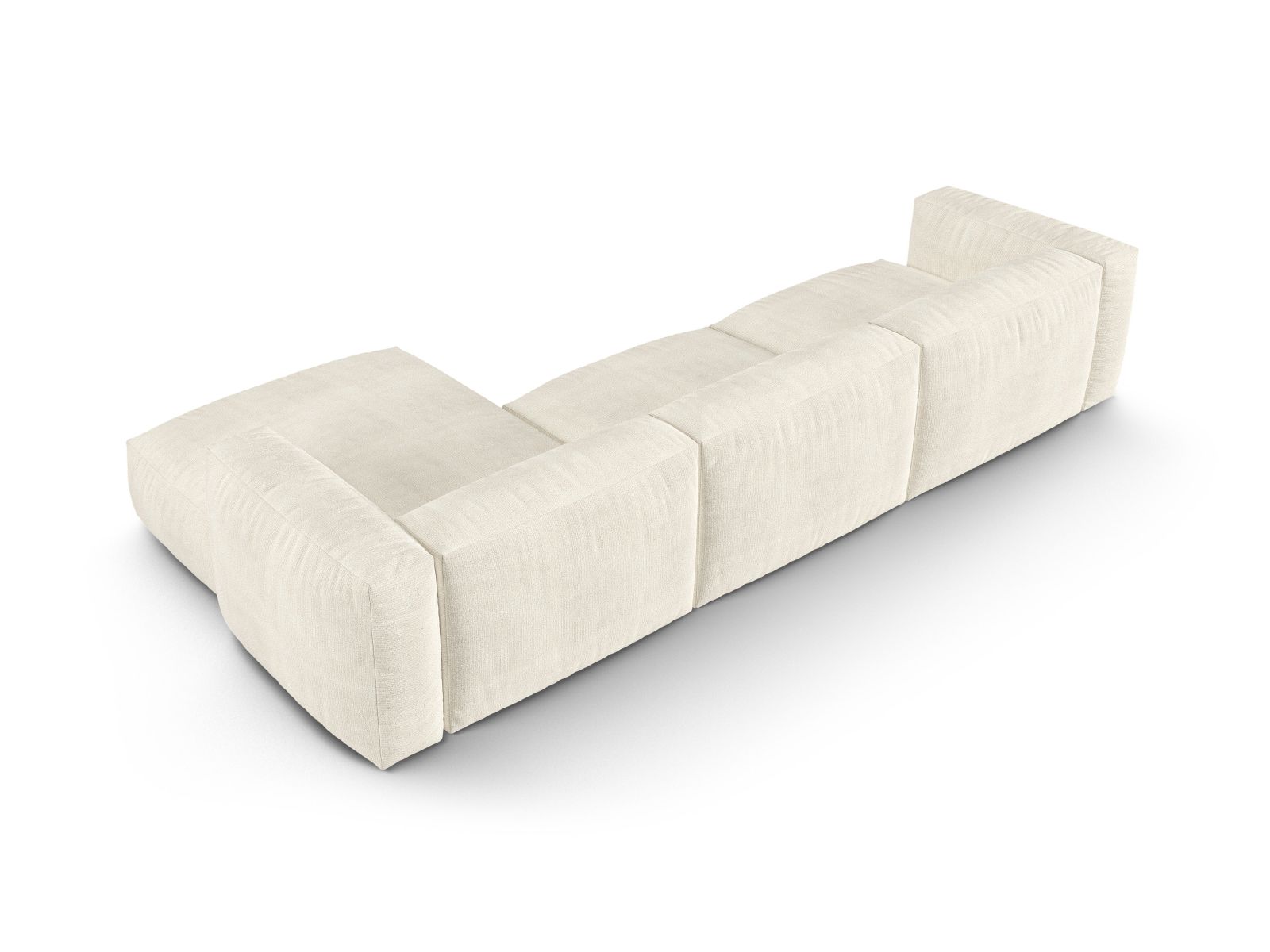 Boucle Modular Right Corner Sofa XL, "Martina", 3 Seats, 330x176x75