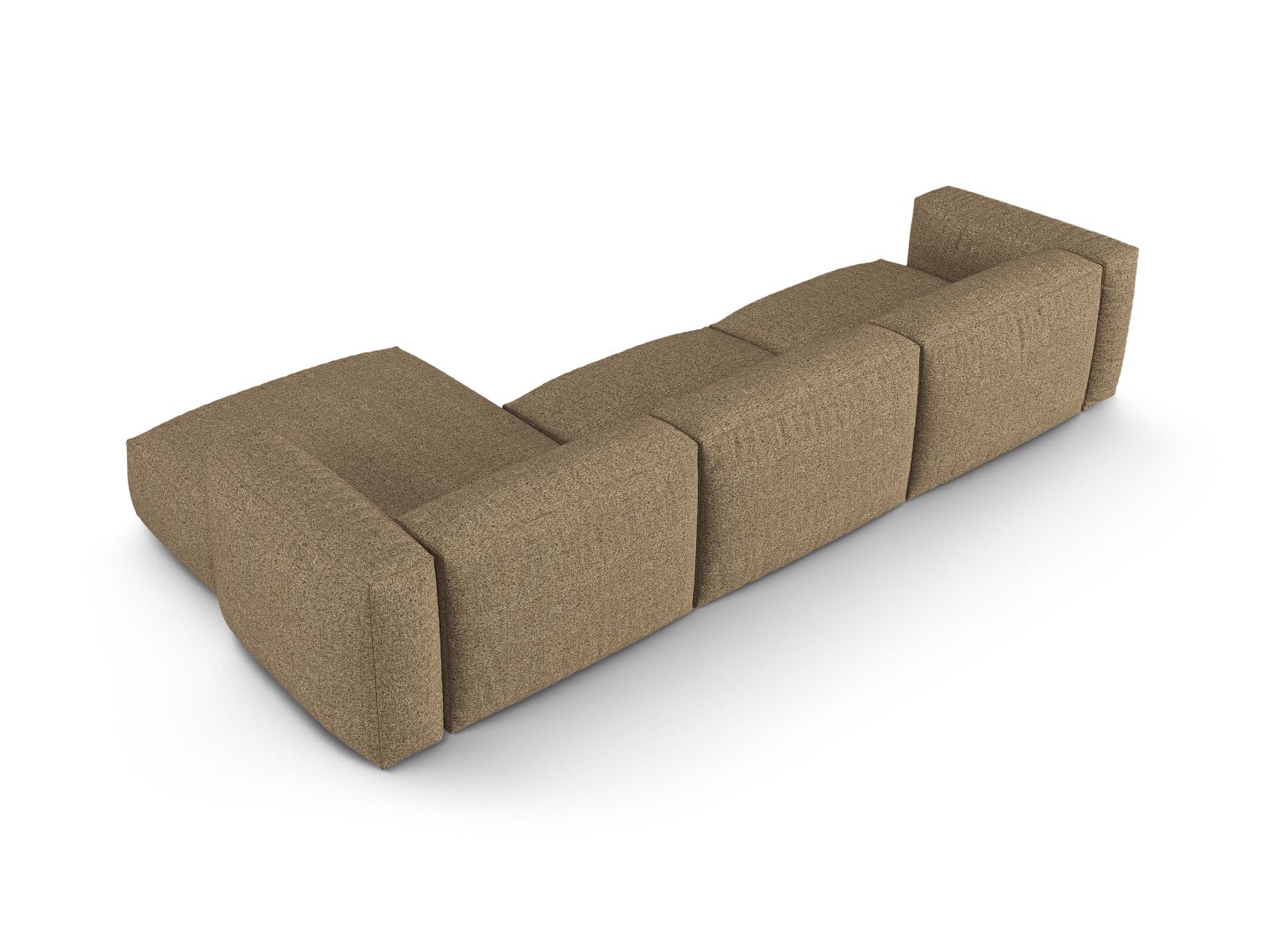 Boucle Modular Right Corner Sofa XL, "Martina", 3 Seats, 330x176x75